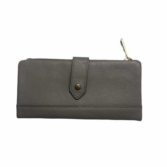 Fossil gray leather wallet - Picture 1 of 10